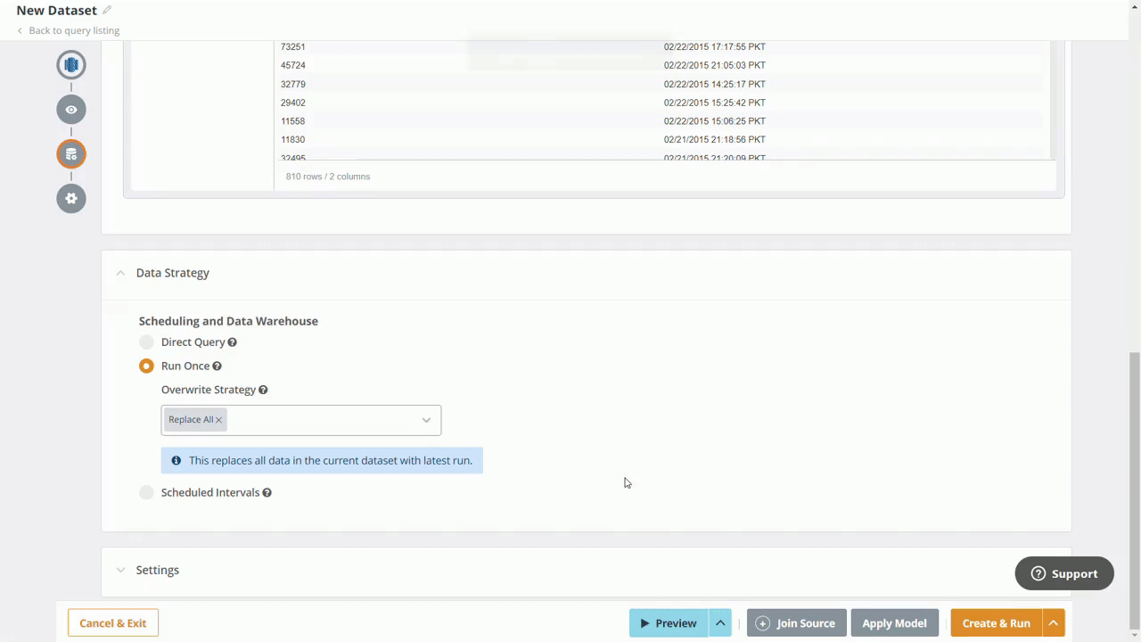 create-run-redshift.gif